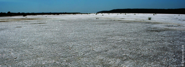 Лиман обмелел и превращается в солевую пустыню. Фото с сайта: ru-travel.livejournal.com.