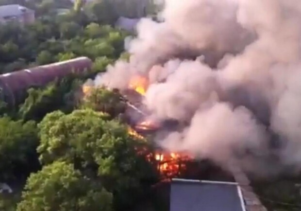 В городе снова был пожар. Фото - скриншот видео. 