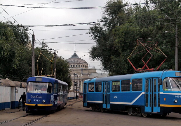 Трамвай сбил женщину выезжая со Старосенной на Водопроводную. Фото с сайта: tf1.mosfont.ru.