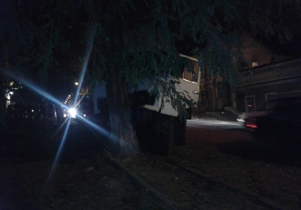 Кабина угодила прямо в дерево. Фото: gosha23 ("Одесский форум").