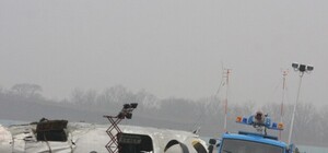 Во что превратился рухнувший самолет 