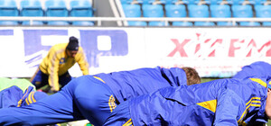 Как сборная Украины тренировалась на одесском 