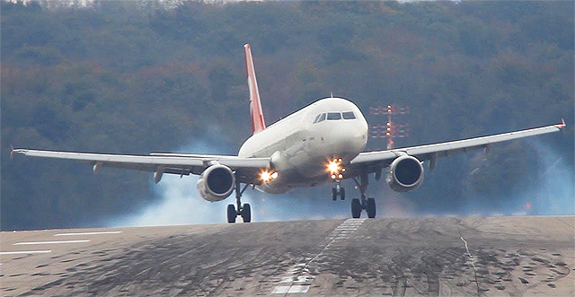 Самолету удалось успешно приземлиться. Фото <a href="http://www.youtube.com/watch?v=5GVAroKlo3I">Cargospotter</a>.