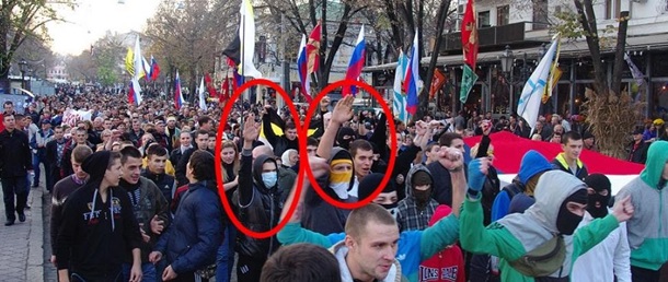 Видимо с этой целью и проводятся пророссийские антифашистские марши. Фото - dumskaya.net