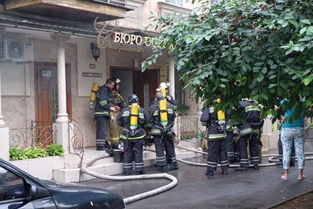 Вчерашний пожар в центре. Фото - Вячеслав Медведев 