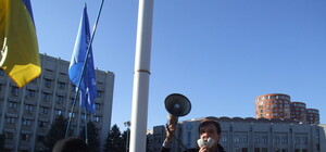 Как Шуфрич с перебинтованным глазом собрал митинг в Одессе: видео