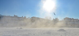 Царство Снежной королевы: фоторепортаж с замерзшего крымского пляжа