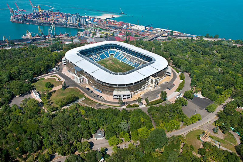 Стадион Черноморец в парке Шевченко. 