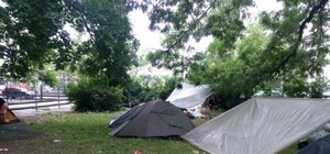 К сезону: на Куликовом поле снова появились палатки и мусор