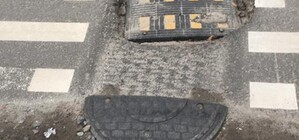 Искусство маскировки: на Парусе лежачий полицейский спрятался под землю