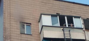В Киеве горела квартира в девятиэтажке