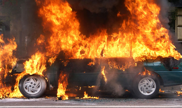 Новость - События - Пожар в Одессе: на Поскоте горел автомобиль