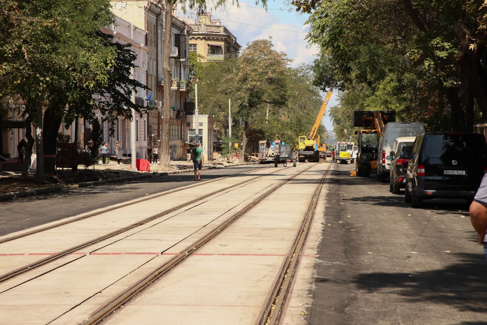 На Софиевской продолжают укладывать трамвайные рельсы Фото: пресс-служба Горсовета
