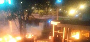 Ночью возле Потемкинской лестницы тушили пожар: горели павильоны