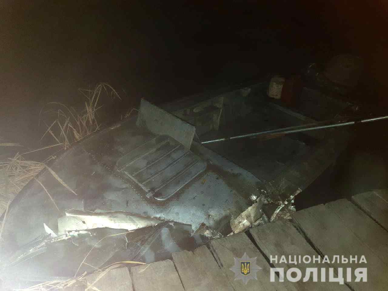 На реке под Одессой столкнулись два судна  Фото: Нацпалиция 