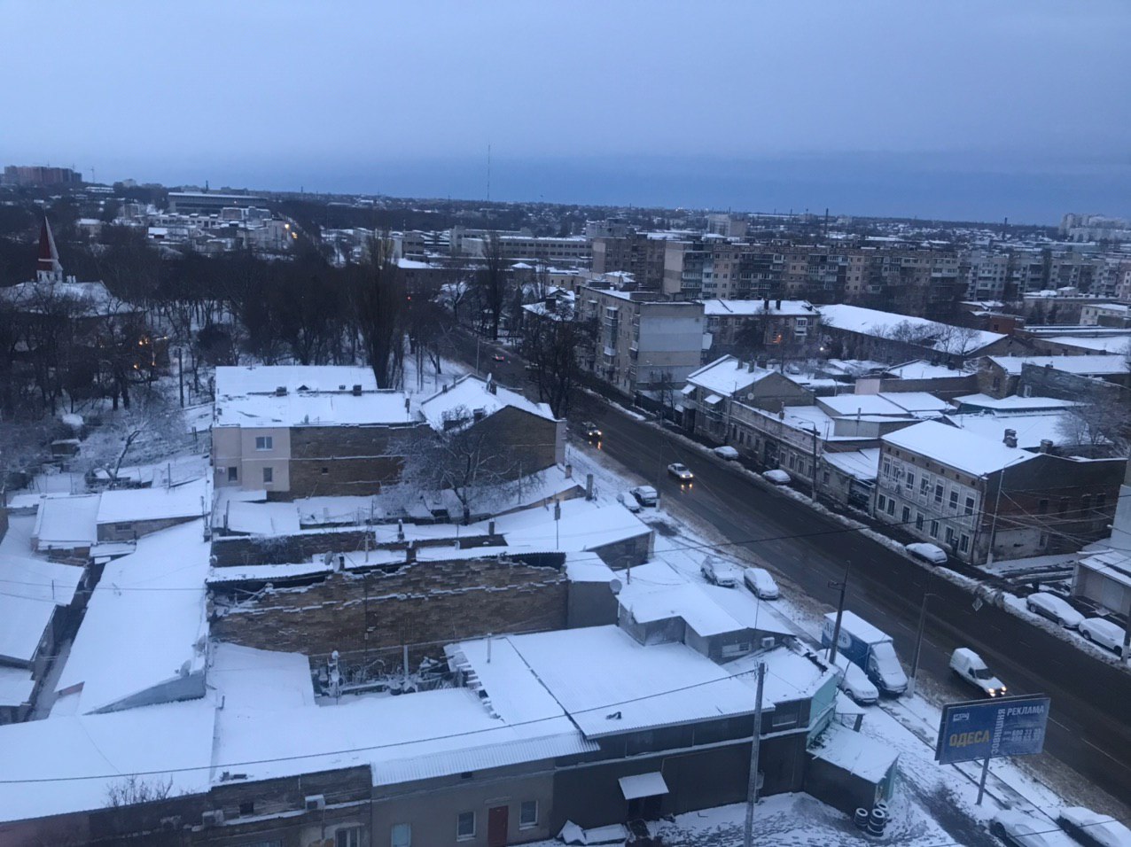 6 февраля 2020 года в Одессе выпал долгожданный снег. Фото: Александра Дедюлина