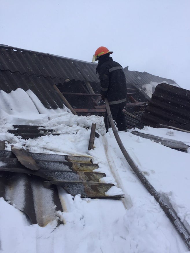 Пожар в Беляевке. Фото: ГСЧС