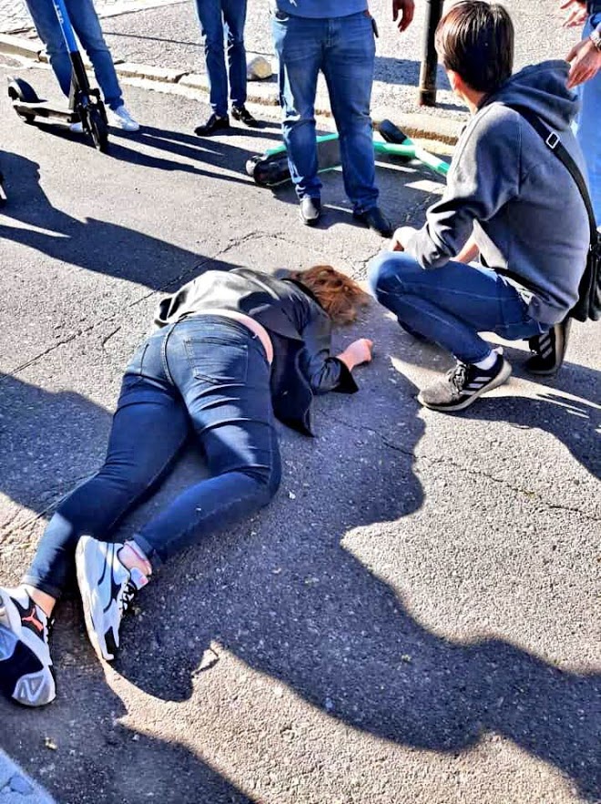 Падение с самоката. Фото: Департамент муниципальной безопасности