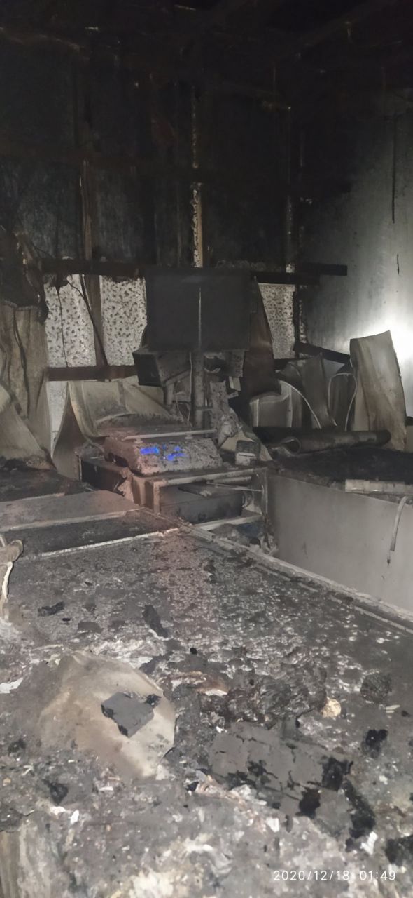 Горел киоск в Одессе. Фото: ГСЧС