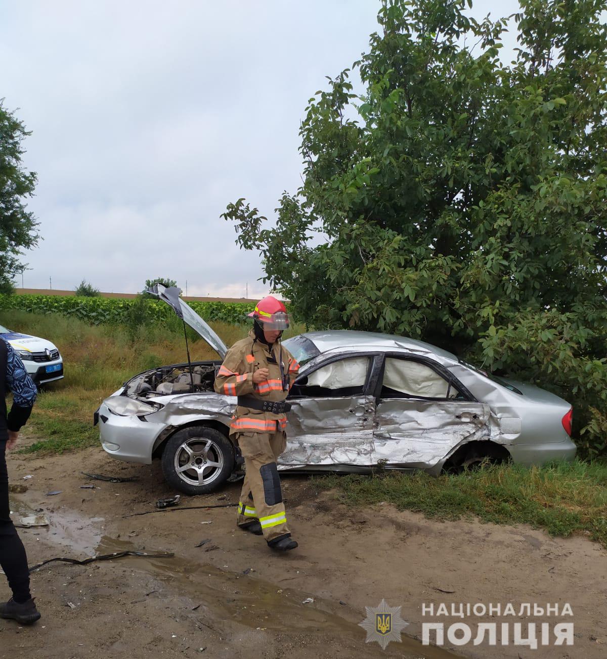 ДТП возле Гребного канала. Фото Нацполиция 