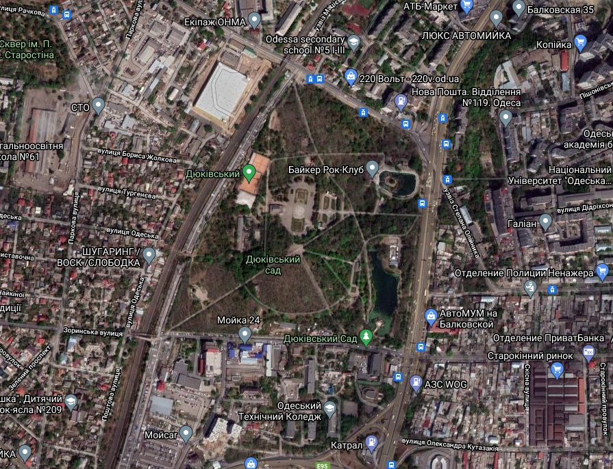 Скрин карты Google