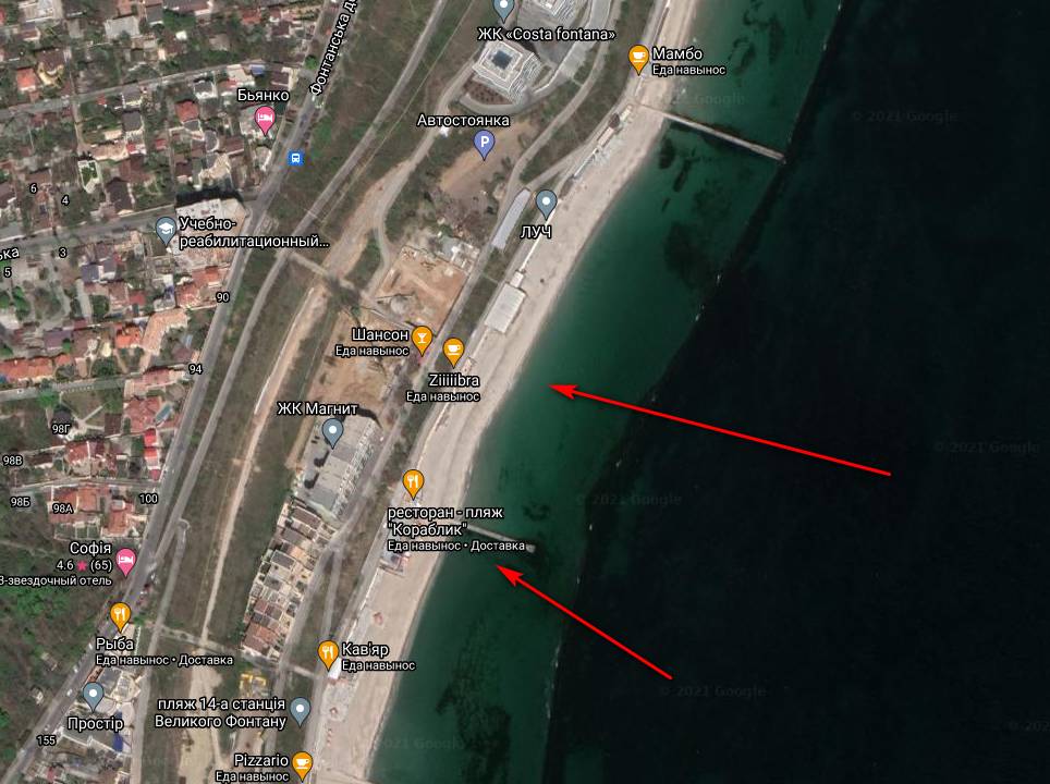 Скрин карты Google