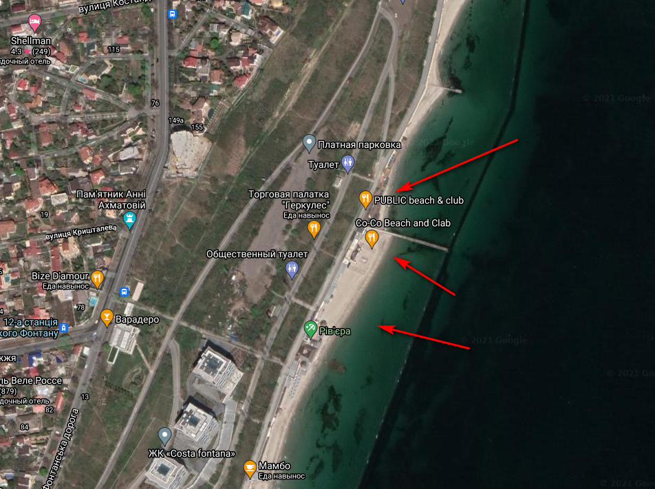 Скрин карты Google