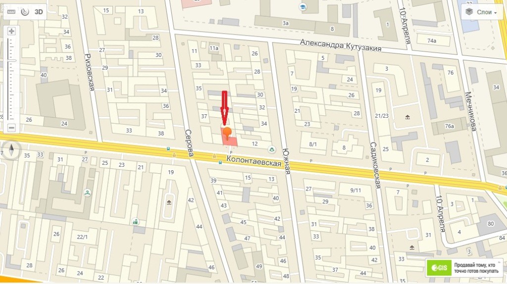 Строительство на Колонтаевской. Карта: горсовет