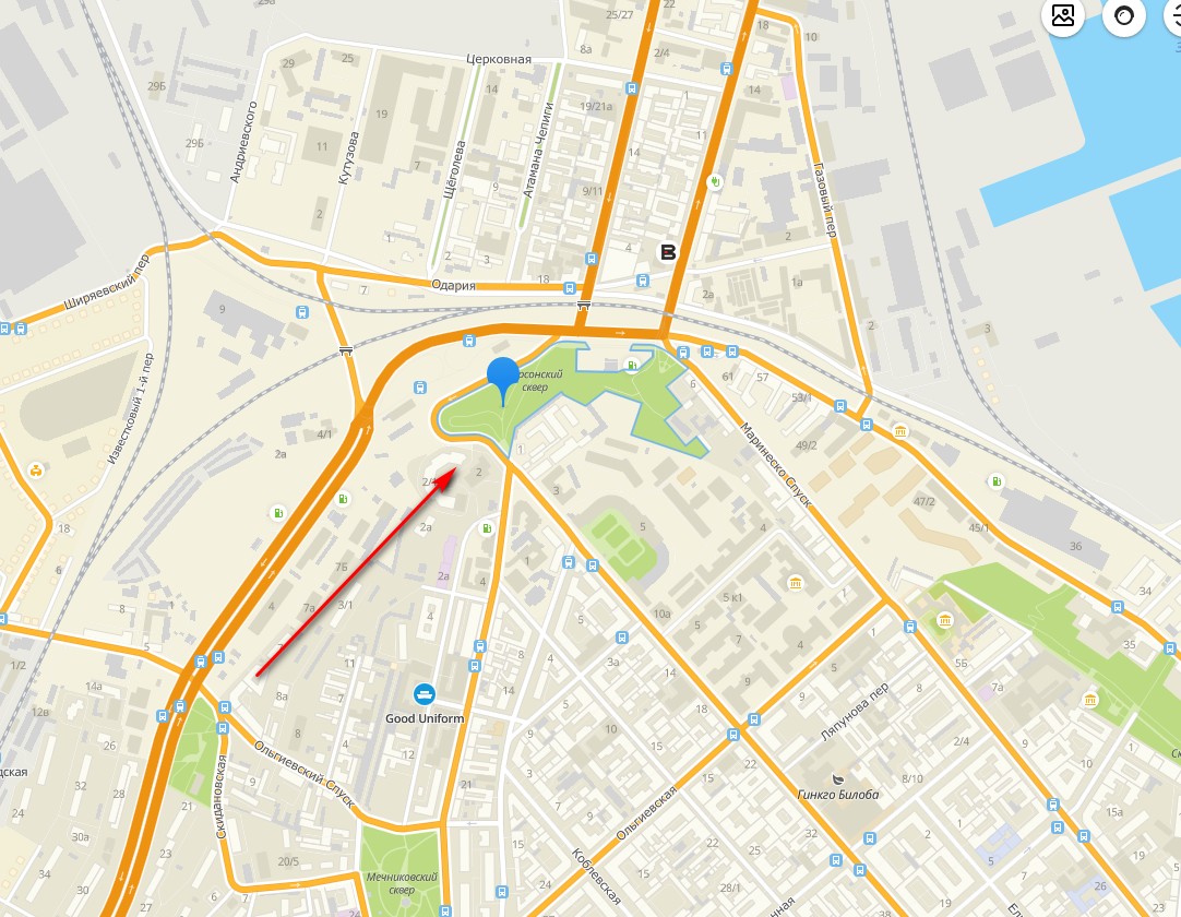 Херсонский сквер. Скрин: 2ГИС