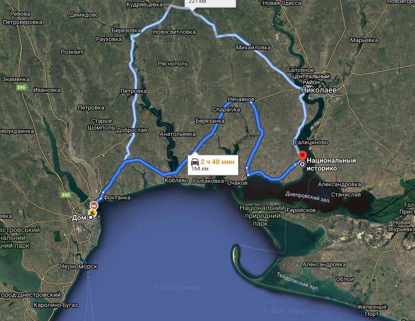 Скрин карты Google