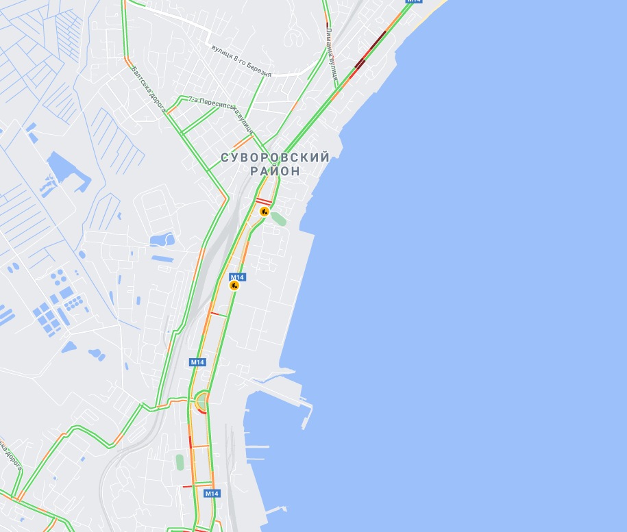 Пробки 10 апреля. Скрин Google