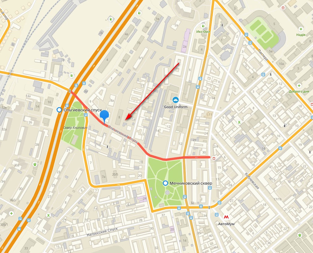 Ольгиевский Спуск. Скрин: 2ГИС