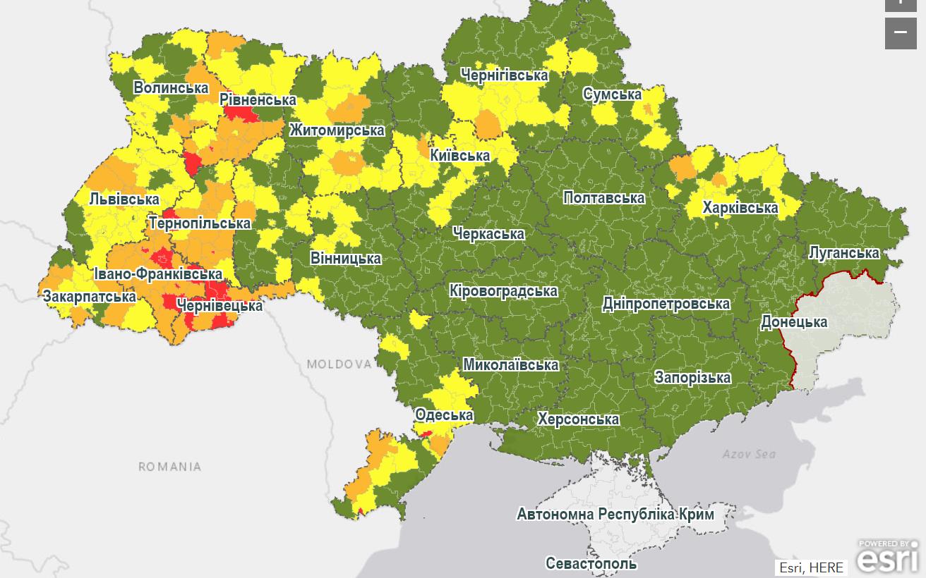 Карантинные зоны 27.08.2020