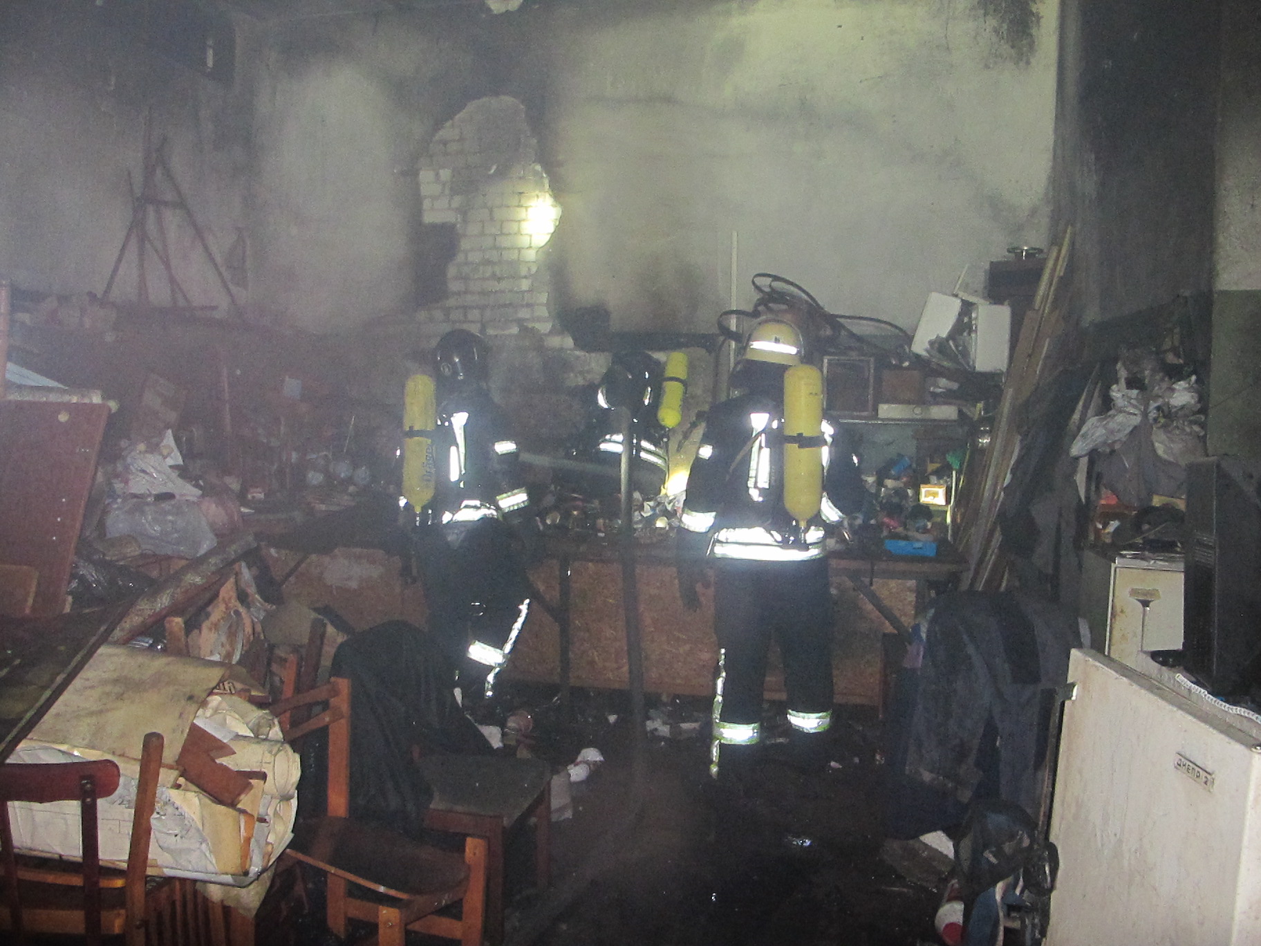 Пожар в столовой. Фото: ГСЧС