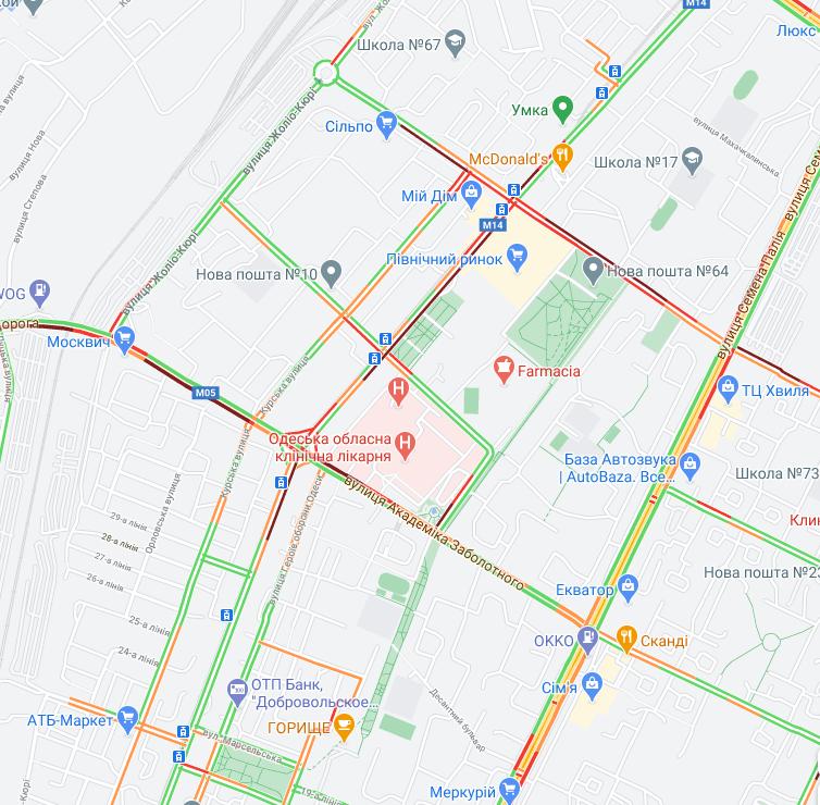 Скрин карты Google