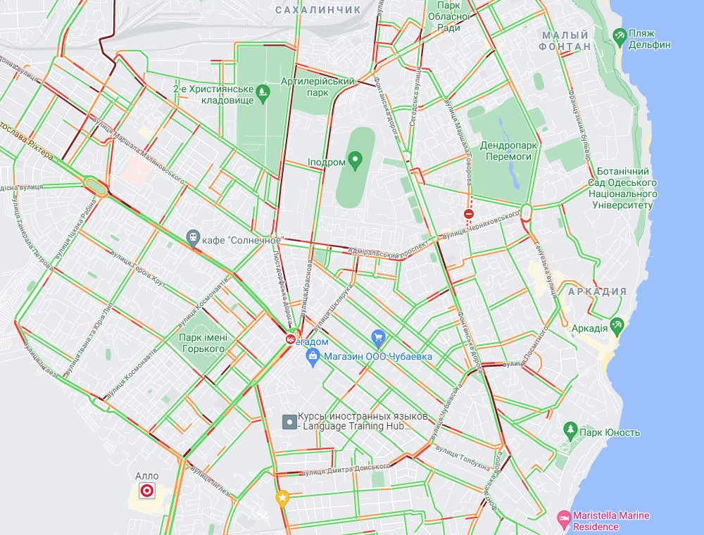 Скрин: карты Google