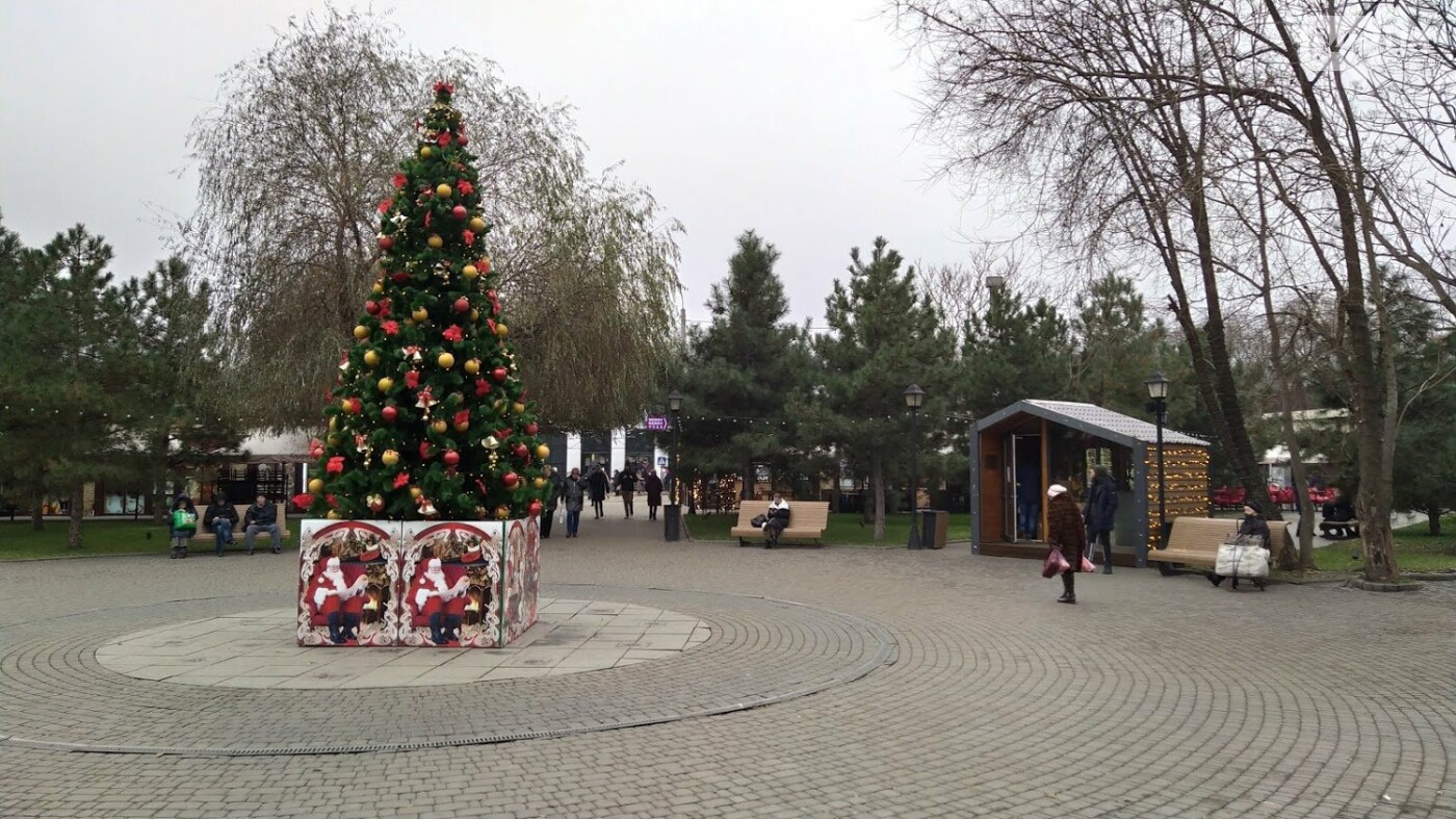 Домик Санты возле елки на Старосенной площади. Фото: 048