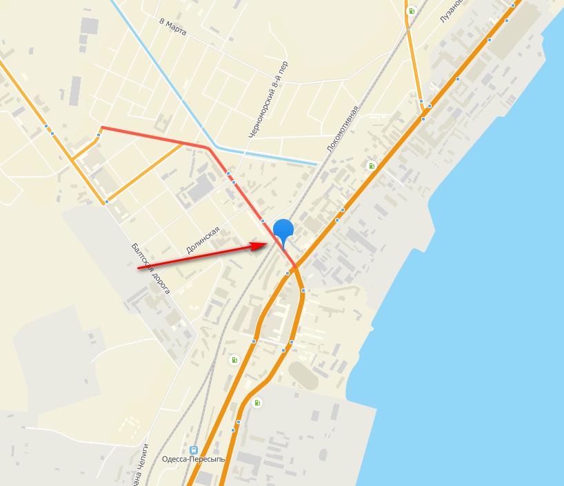 В Одессе временно перекроют железнодорожный переезд из-за ремонта: карта фото 1