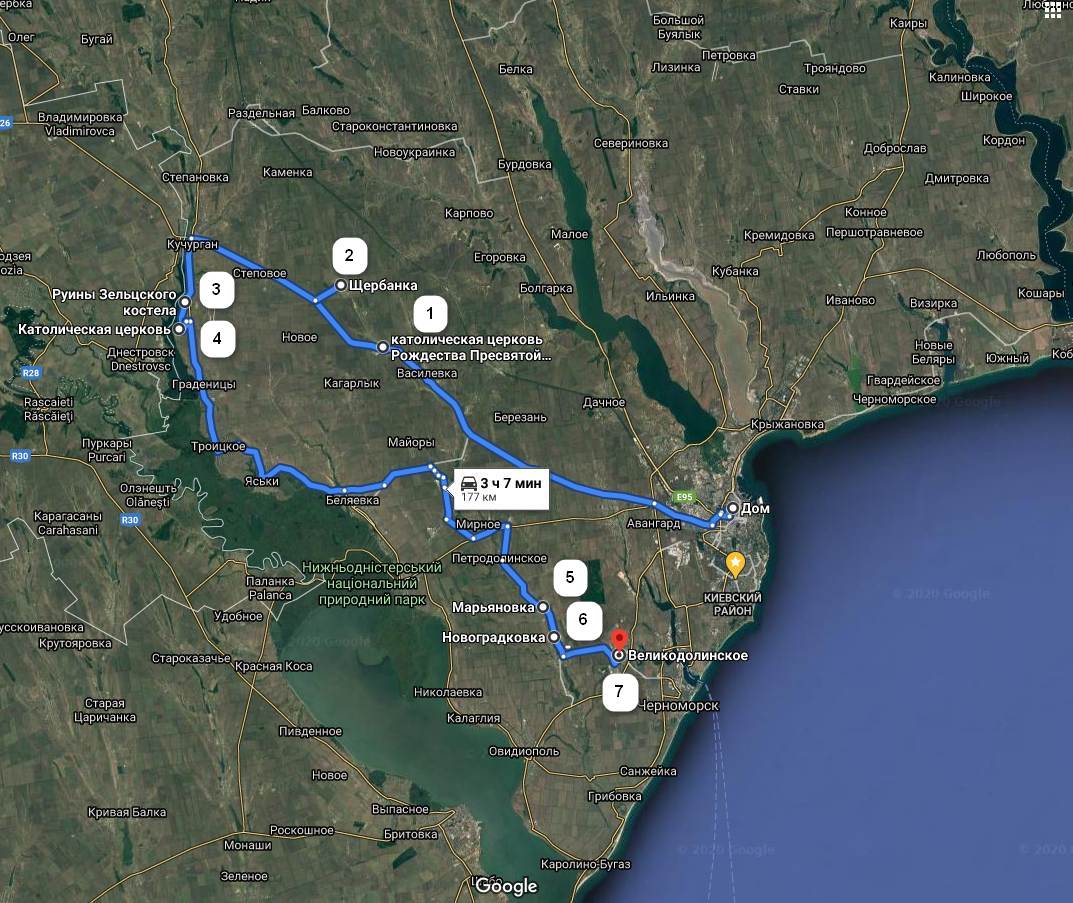 Скрин карты Google