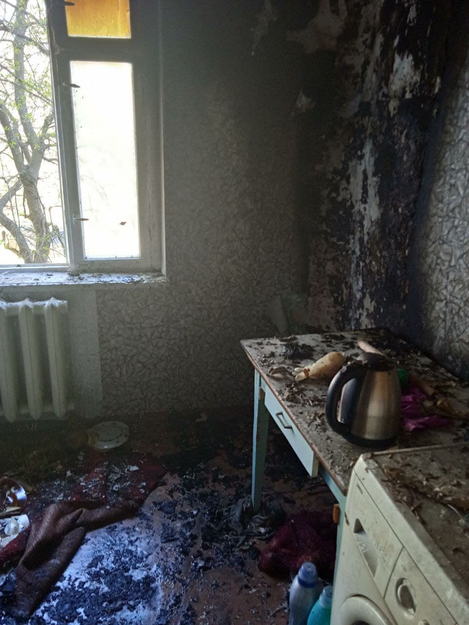 Пожар в Теплодаре. Фото: ГСЧС