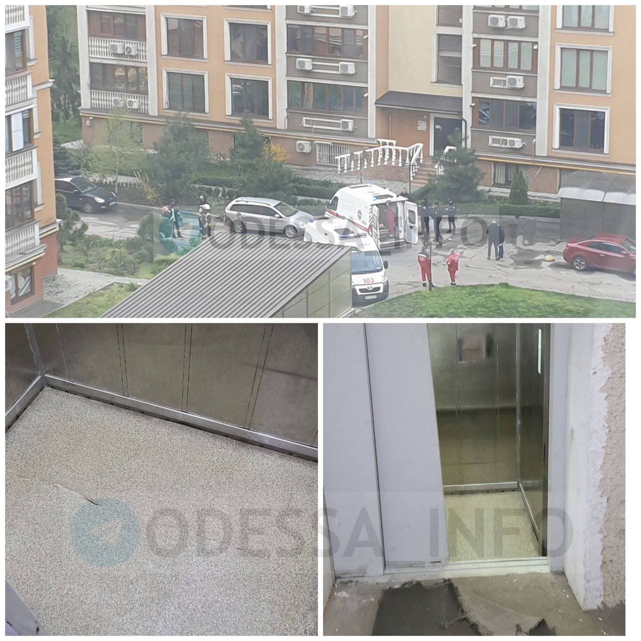 В доме на Говорова рухнул лифт. Фото: Odessa Info