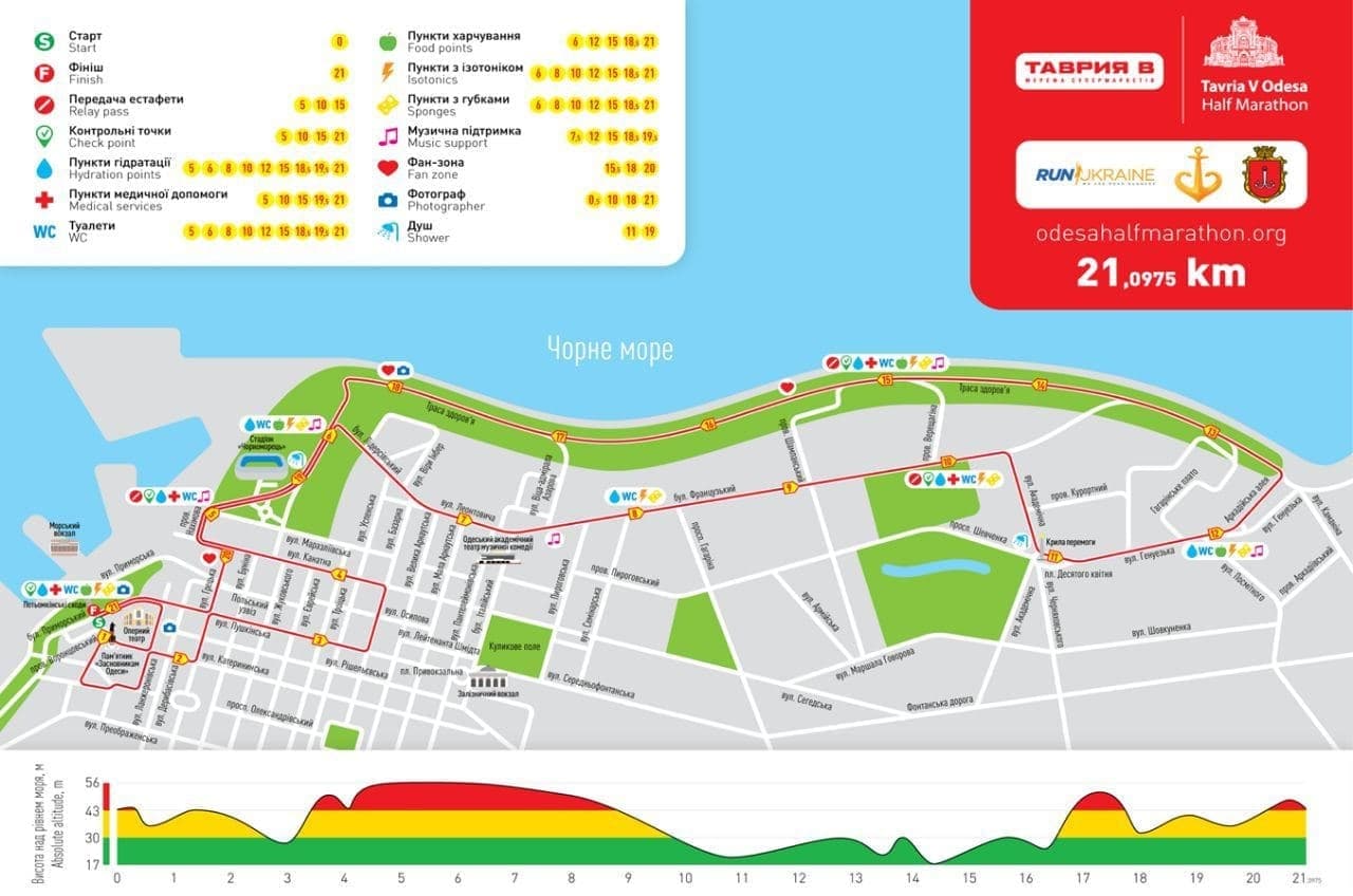 Карта проведения забега