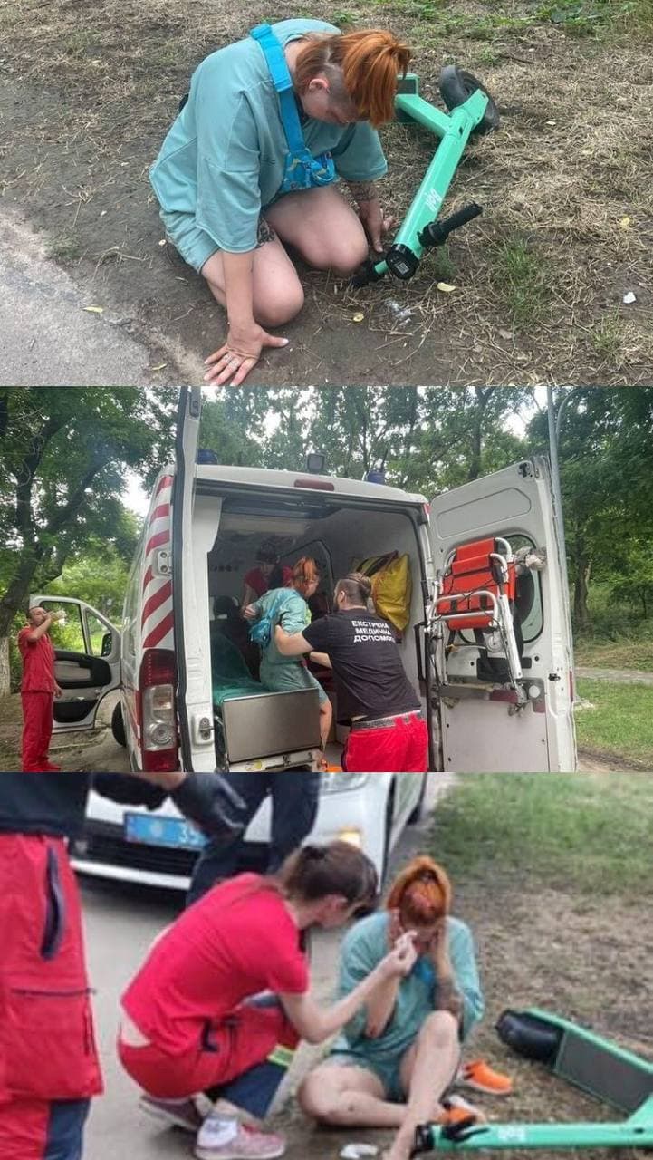 Пострадавшая на Трассе Здоровья. Фото: телеграм-канал "ХО" 