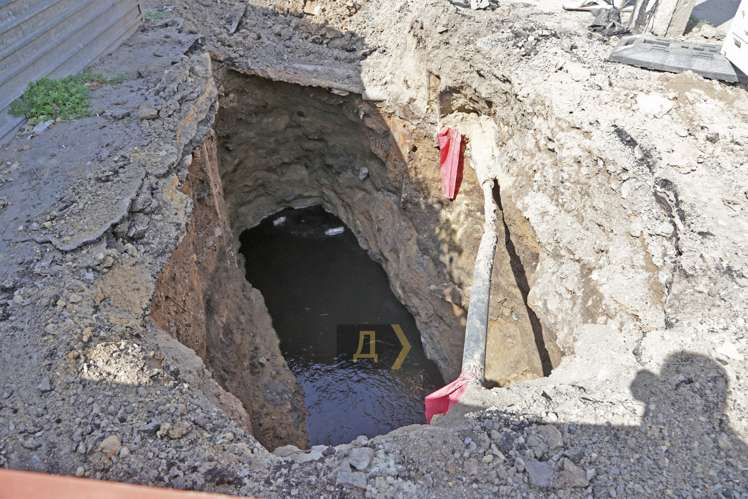 Провал на Степной. Фото "Думская"