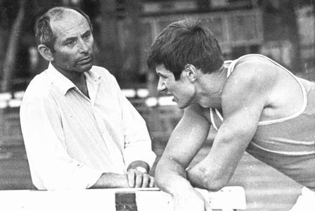 Спортсмен Авилов с тренером Владимиром Яковлевичем Кацман