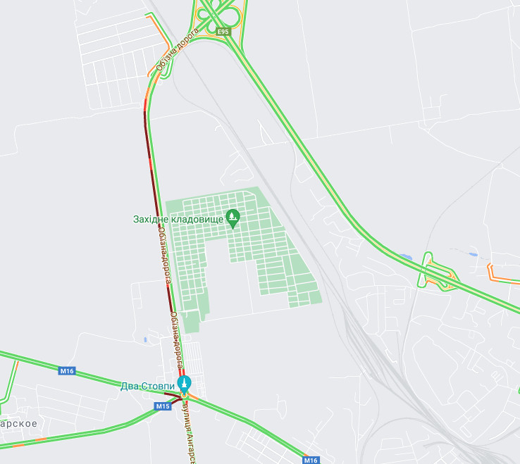 Пробки в Одессе. Карты Google