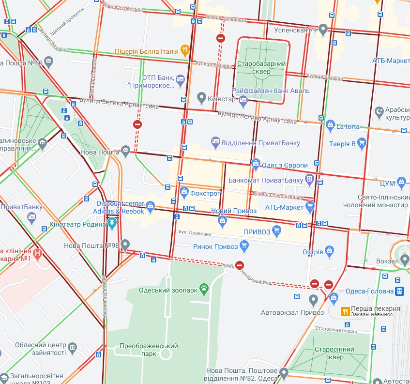 Скрин карты Google