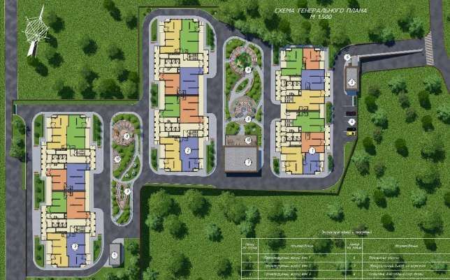 Схема генерального плана. Фото: Элегия Парк