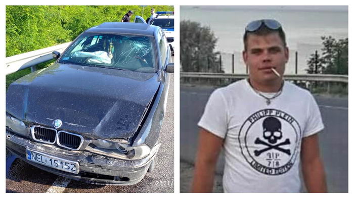 Скрин страницы в Instagram и фото с места аварии