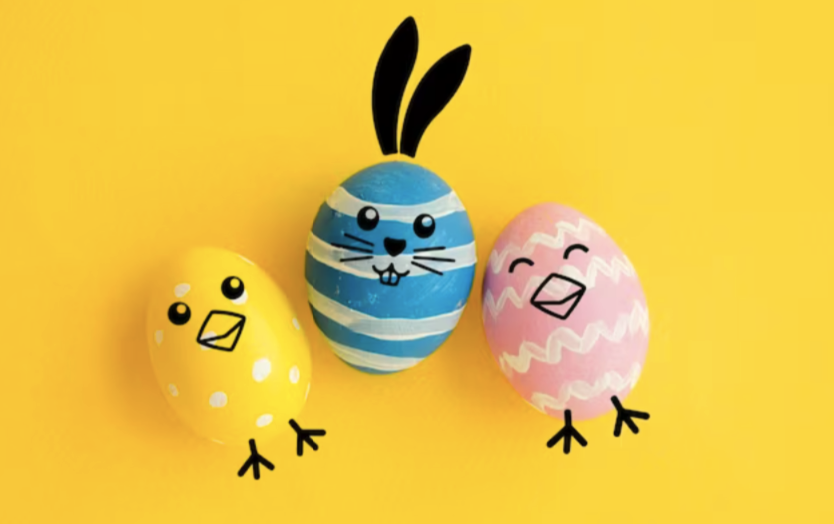 Яйца раскрашенные фломастером -